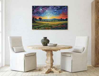 Hidden UFO on Canvas, Subtle UFO Art, Alien Painting, Spaceship Print, Area 51 Print, Flying Saucer, Sci fi art, I want to Believe