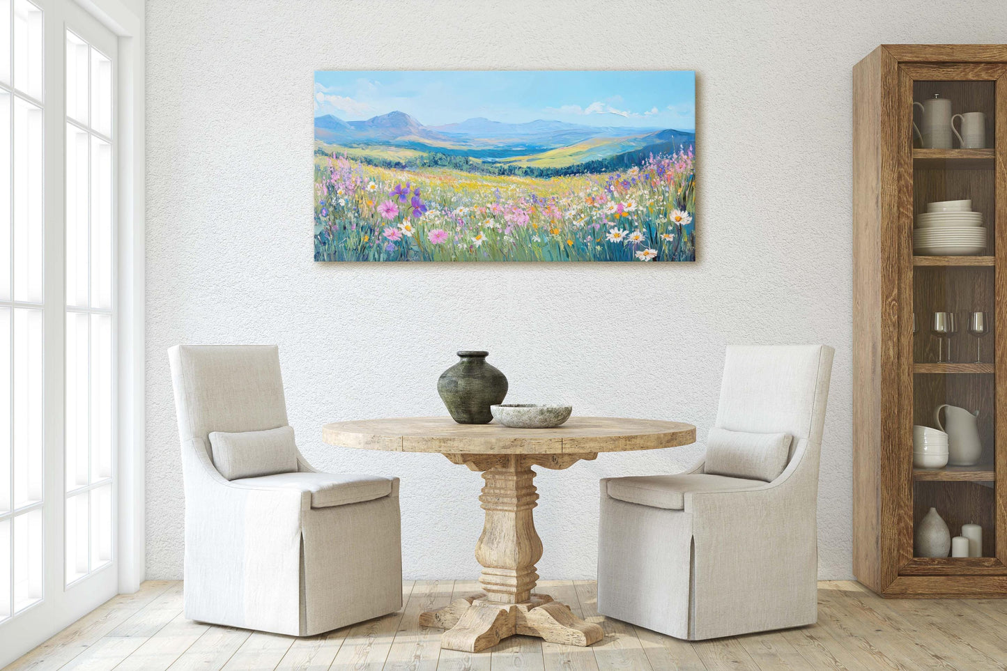 Wildflower Mountain, Spring Flowers, Scenic Nature, Floral Print