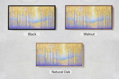 Pointillism Fall Canvas, Aspens In Fall, Autumn Forest
