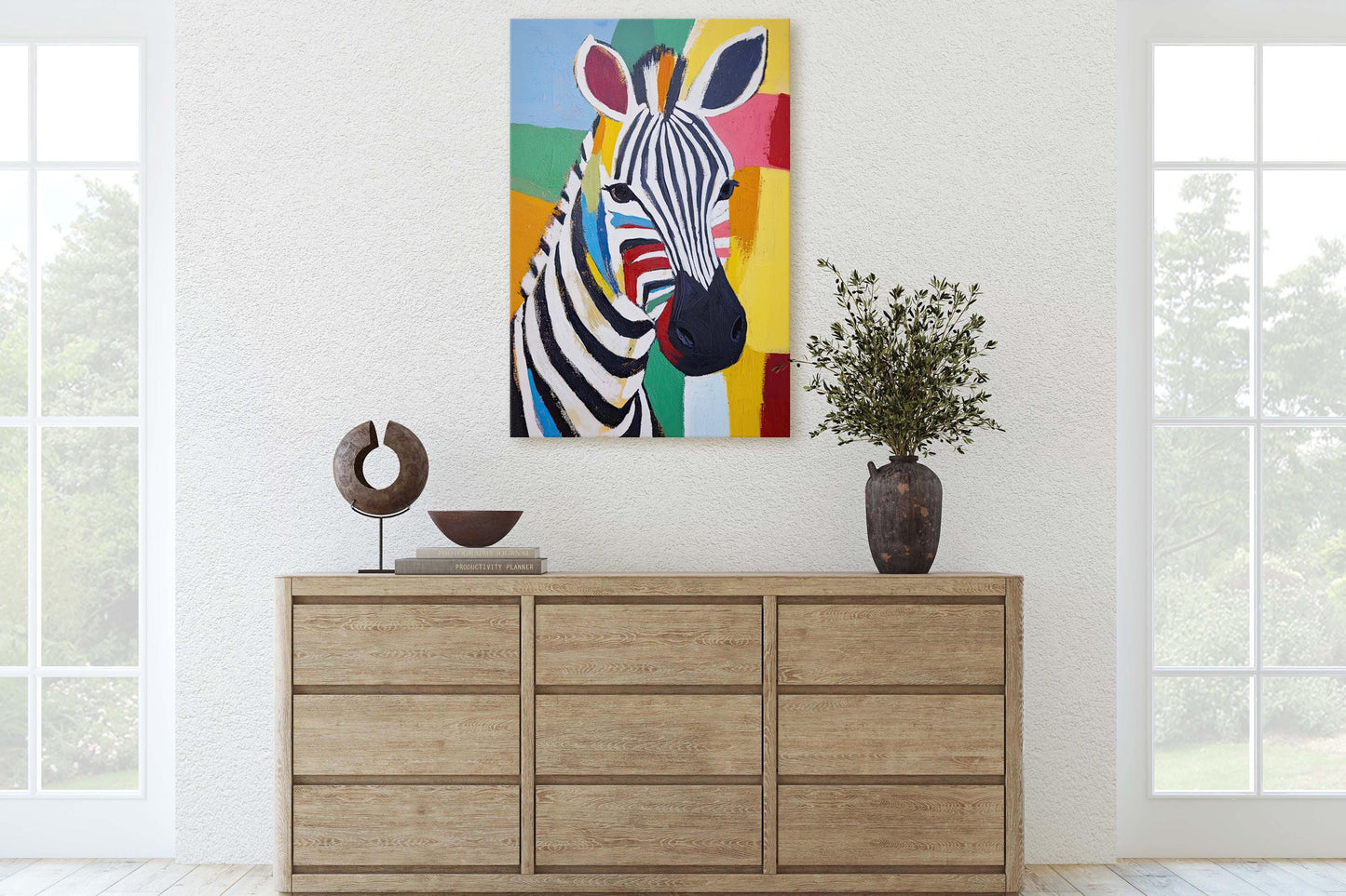 Zebra Pop Art, Abstract Zebra Print, Matisse Inspired