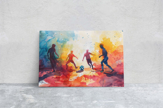 Soccer Painting, Watercolor Soccer, Football Art, Sports Decor, Athlete Art, Kid Sport, Children Soccer