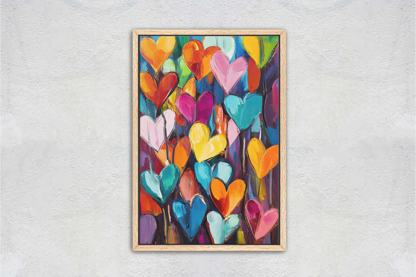Hearts Unbound, Colorful Hearts, Pop Art, Graffiti Print