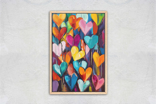 Hearts Unbound, Colorful Hearts, Pop Art, Graffiti Print