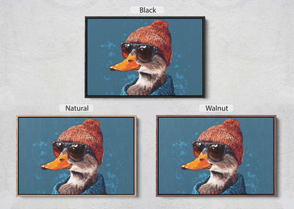 Hipster Duck, Pop Art, Modern Decor, Street Art, Animal Art, Unique Art, Kids Room, Boys Room, Girls Room