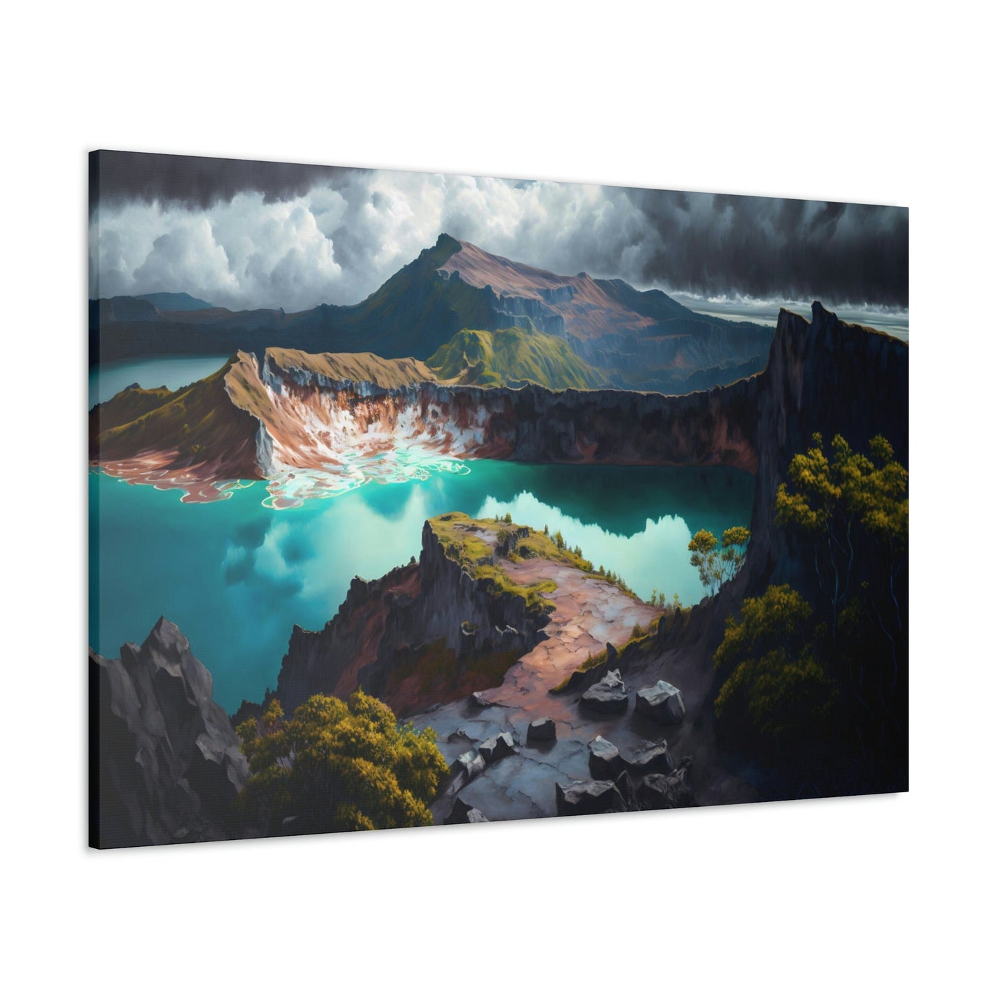 Mount Kelimutu lakes Canvas Art