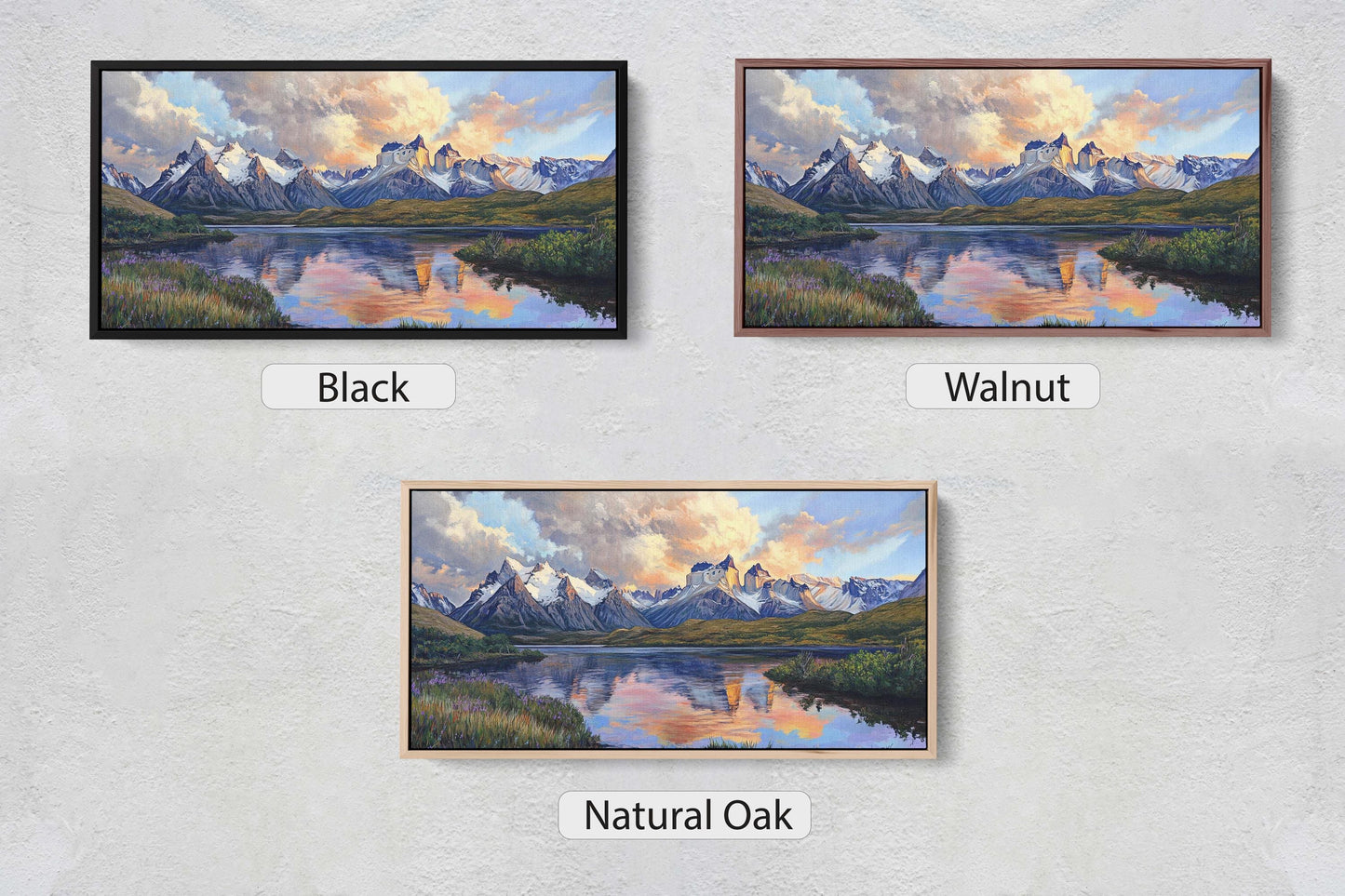 Cuernos del Paine, Torres del Paine , Chile Painting, Nature Art