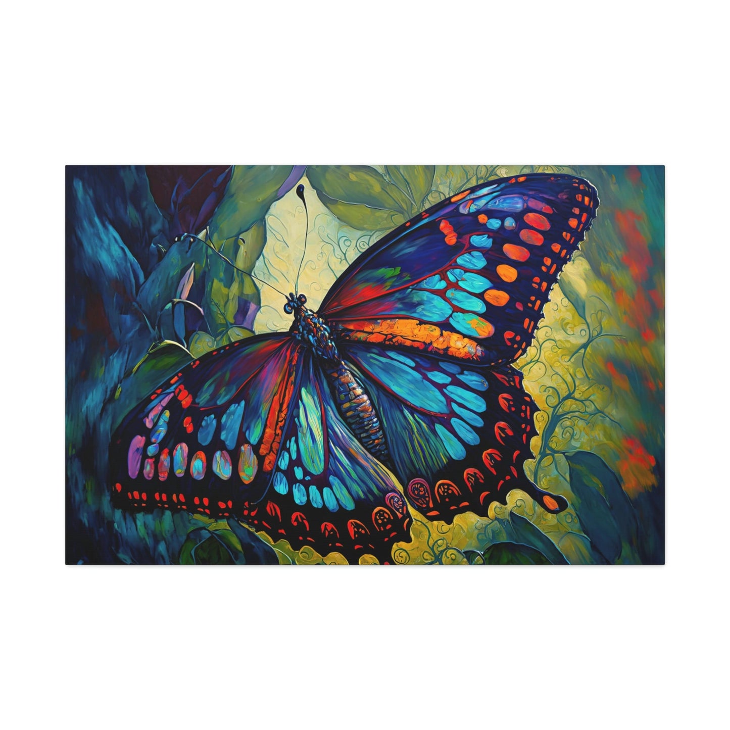 Butterfly Colorful Canvas Art Ready To Hang Large Print, Oil Painting, Monarch