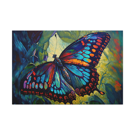 Butterfly Colorful Canvas Art Ready To Hang Large Print, Oil Painting, Monarch