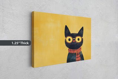 Hipster Cat, Pop Art, Modern Decor, Street Art, Animal Art, Unique Art, Kids Room, Boys Room, Girls Room