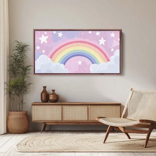 Rainbow Clouds, Kids Room, Nursery Art, Girls Room