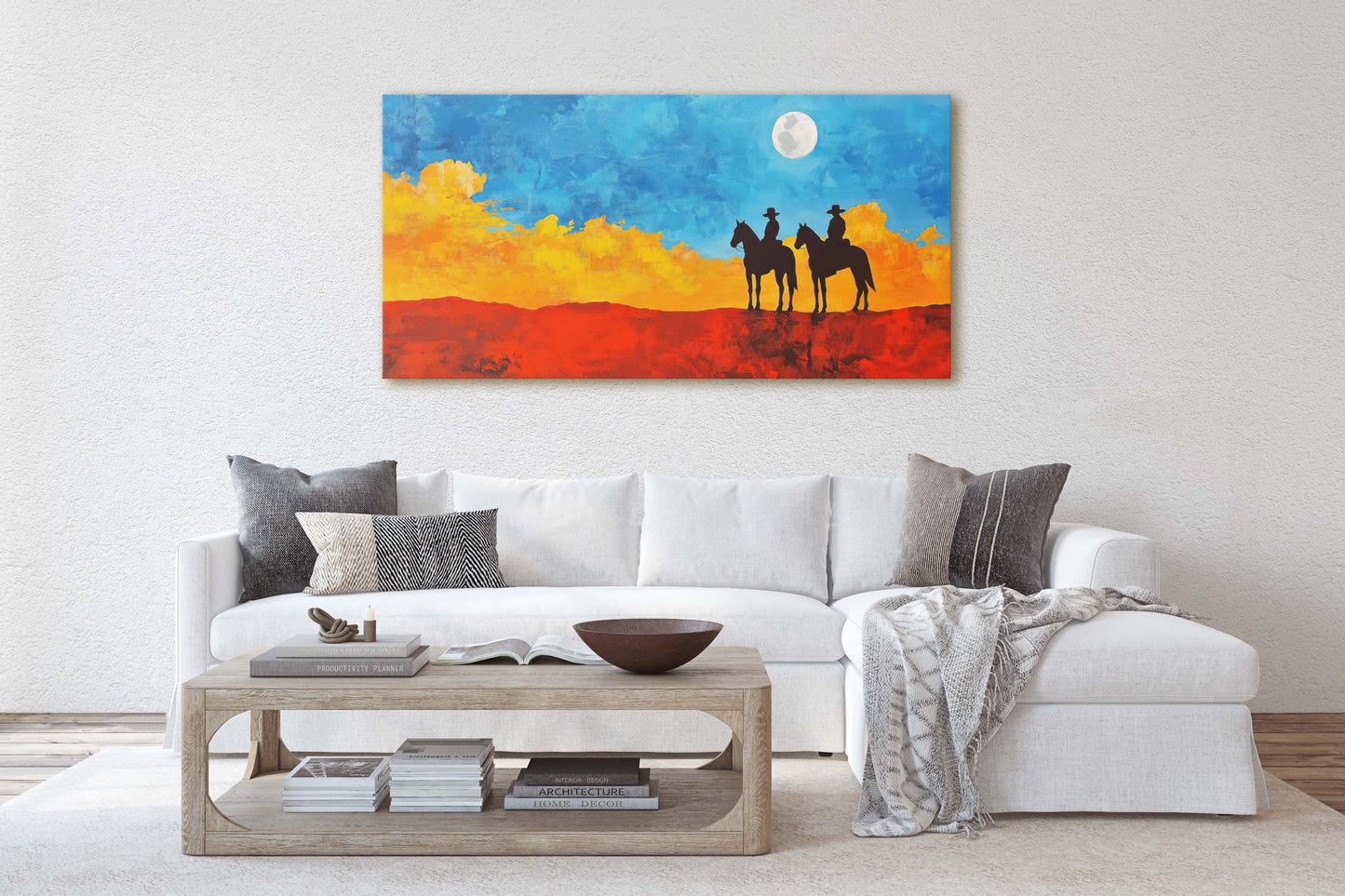Cowboy Adventure, Western Decor, Pop Art, Bright Colorful