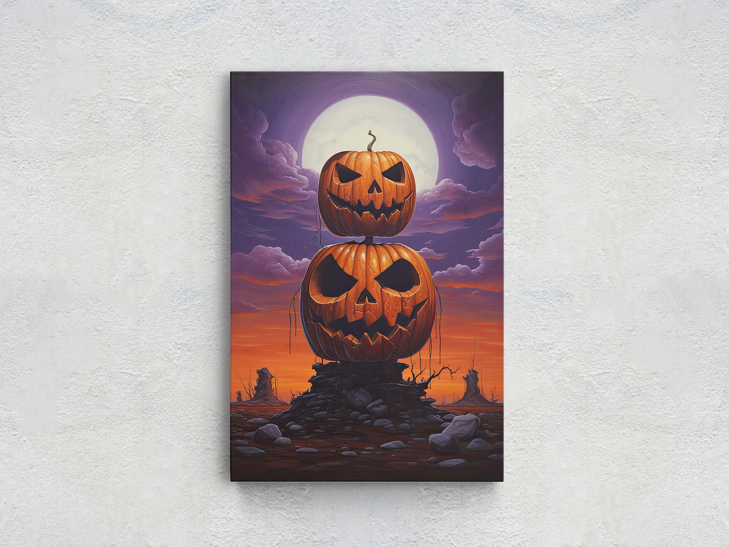 Jack-O-Lantern, Halloween Print, Spooky Fun, Moon Halloween, Creepy Crypt, Halloween Cemetery, Kid Friendly Scary, Pumpkin Patch