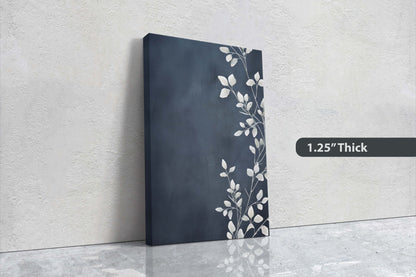 Botanical Print, Black and White, Minimalist Painting, Farmhouse Decor, Floral Wall Art, Framed Canvas, Wildflower Art