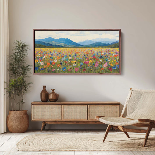 Nature's Peak,  Mountain Wildflowers, Floral Decor, Scenic Landscape