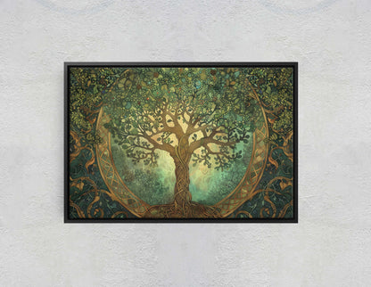 Tree of Life, Celtic Art, Yggdrasil Painting, Norse Mythology, Symbolic Artwork, Nature Decor, Abstract Nature, Large Print