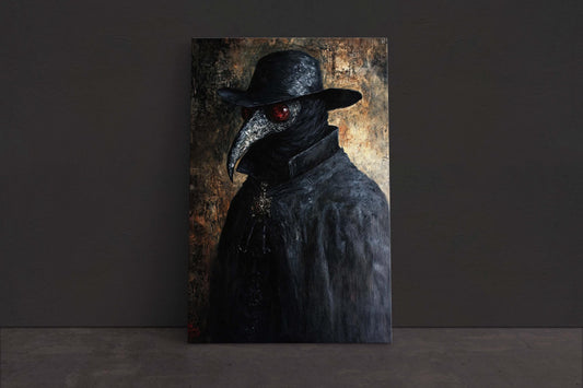 Plague Doctor, Black Death, Creepy Decor, Halloween Gothic, Vintage Decor, Dark Arts, Dark Academia, Scary Art