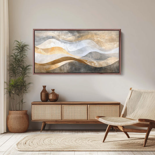 Morning Fog Mountains, Mountain Landscape, Abstract Minimalism,Scandinavian Mountains