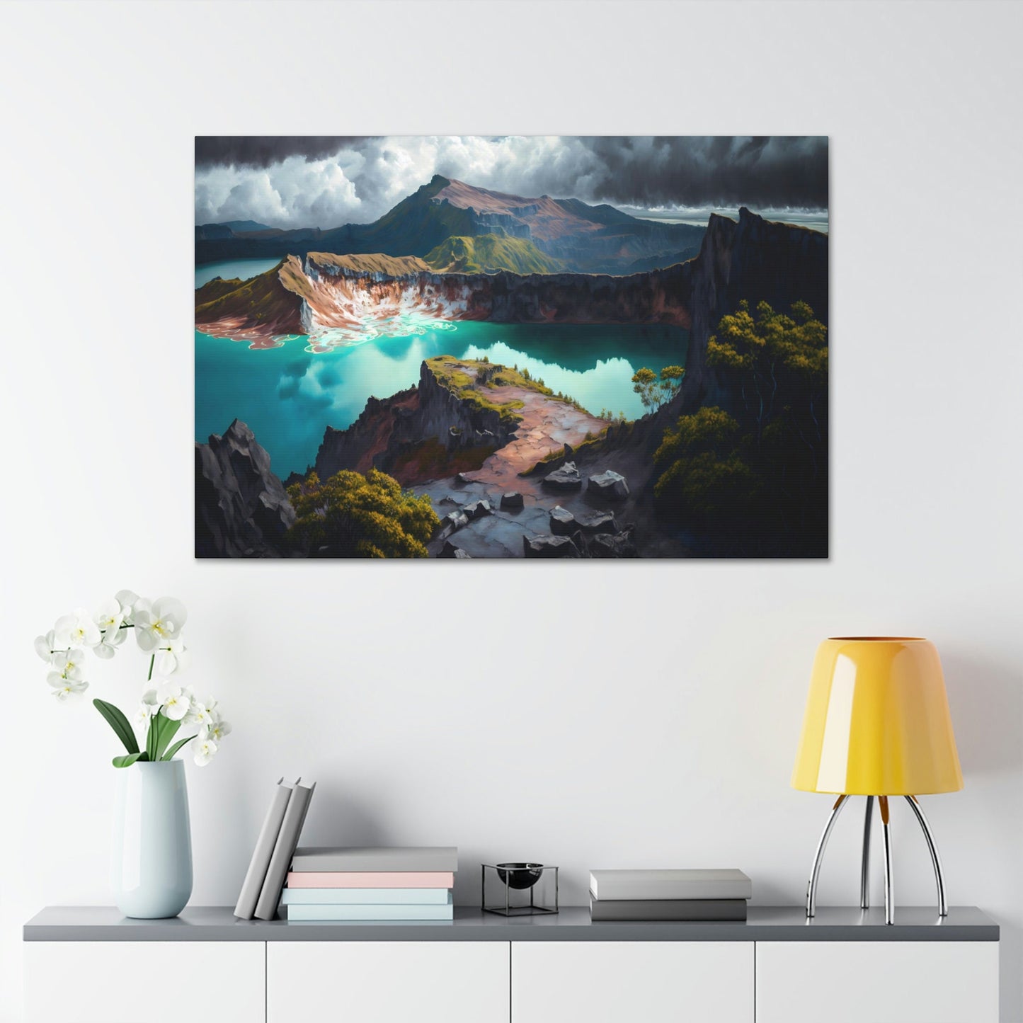 Mount Kelimutu lakes Canvas Art
