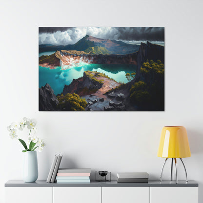 Mount Kelimutu lakes Canvas Art