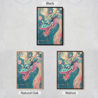 Vintage Japanese Dragon, ukiyo-e Print, Japanese Art, Vintage Retro