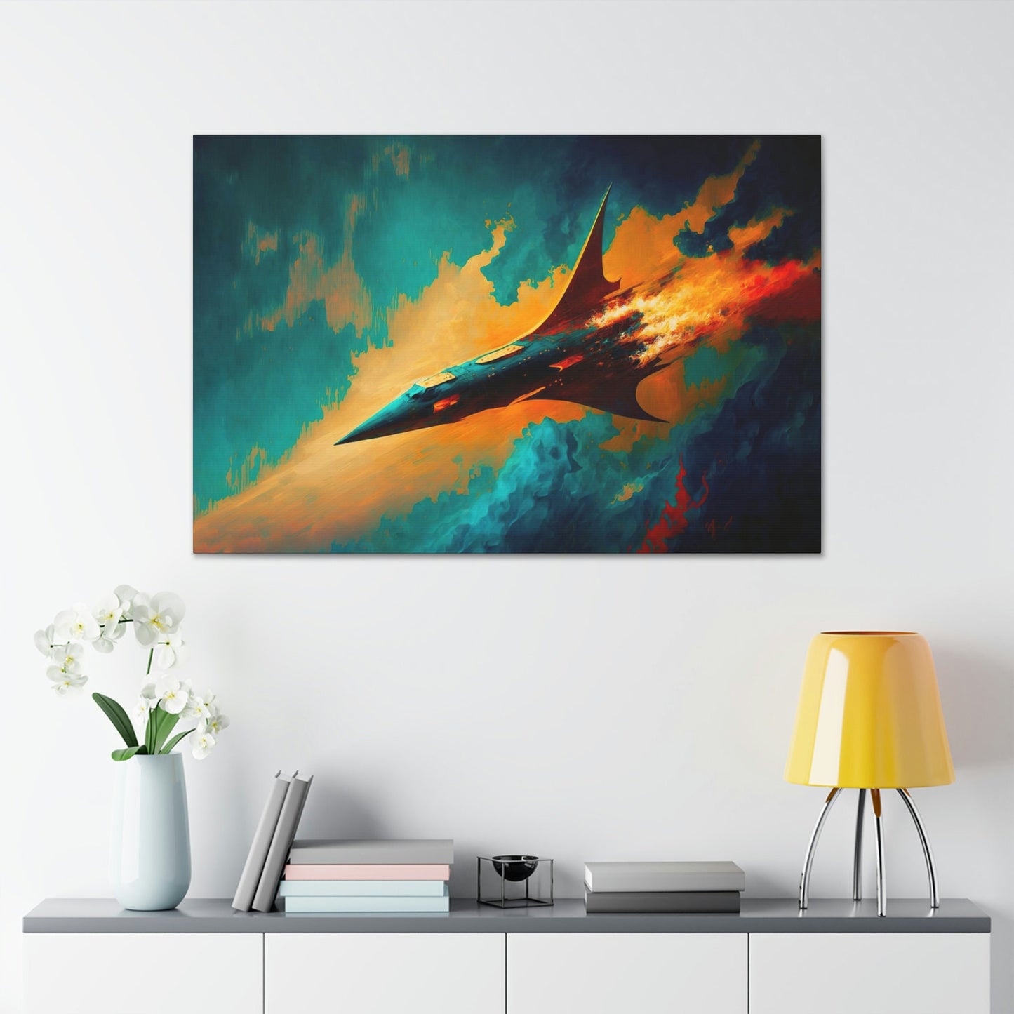 Rocket Reentry Canvas Art Ready To Hang