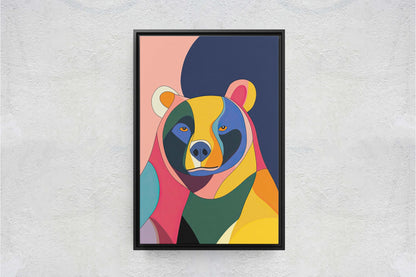 Bear Pop Art, Abstract Bear Art, Modern Bear Print, Street Art, Graffitti Style