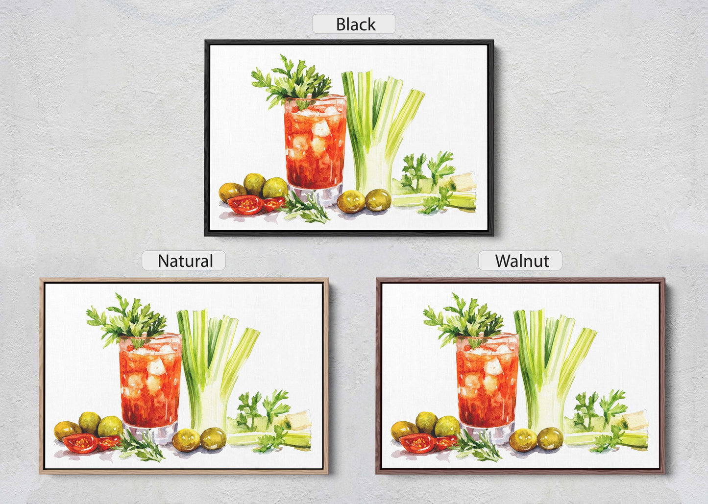 Bloody Mary Print, Food Decor, Drink Art, Dining Room