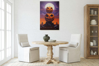 Jack-O-Lantern, Halloween Print, Spooky Fun, Moon Halloween, Creepy Crypt, Halloween Cemetery, Kid Friendly Scary, Pumpkin Patch