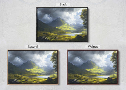 Celtic Highlands, Scottish Highland, Mountain Valley, Valley Painting, Light After Storm