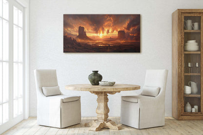 Monument Valley Art, Dramatic Desert, Sunset Desert Art