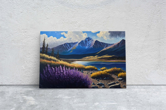 Mount Elbert Colorado, Mountain Landscape, Canvas Art Print, Ready to Hang, Evergreen, Landscape Painting, Continental Divide