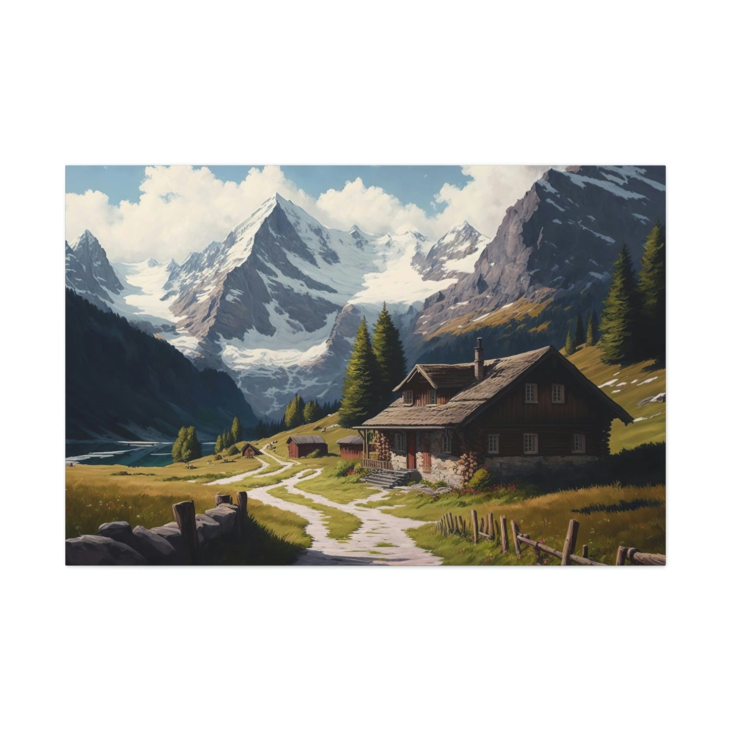Swiss Alps Canvas Art Ready To Hang