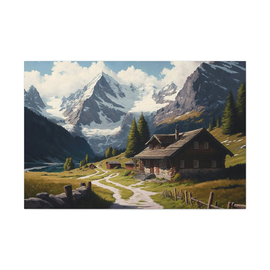Swiss Alps Canvas Art Ready To Hang