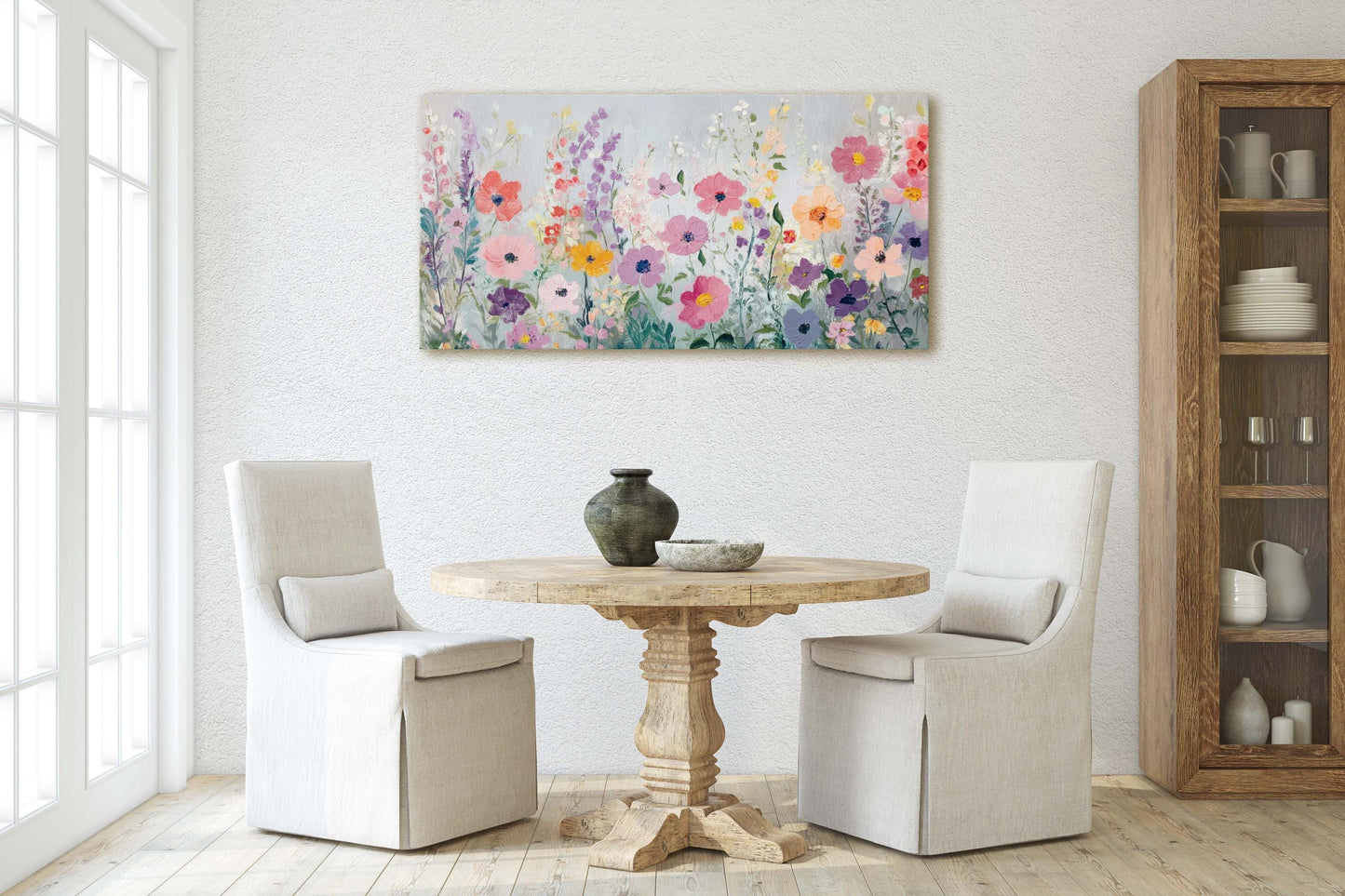Painted Flowers, Wildflower Print, Scenic Painting Decor