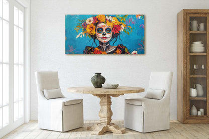 Day of the Dead, Mexican Art, Skeleton, Maximalist Print
