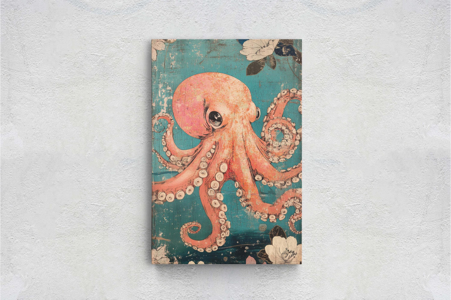 Vintage Octopus Print, ukiyo-e Print, Japanese Art, Vintage Retro