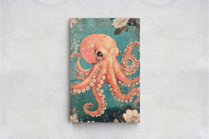Vintage Octopus Print, ukiyo-e Print, Japanese Art, Vintage Retro