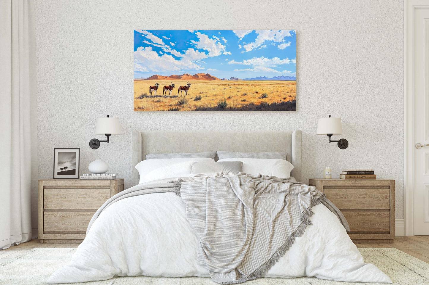 Namib Naukluft, Namib Desert Art, Desert Painting, Gemsbok Antelope