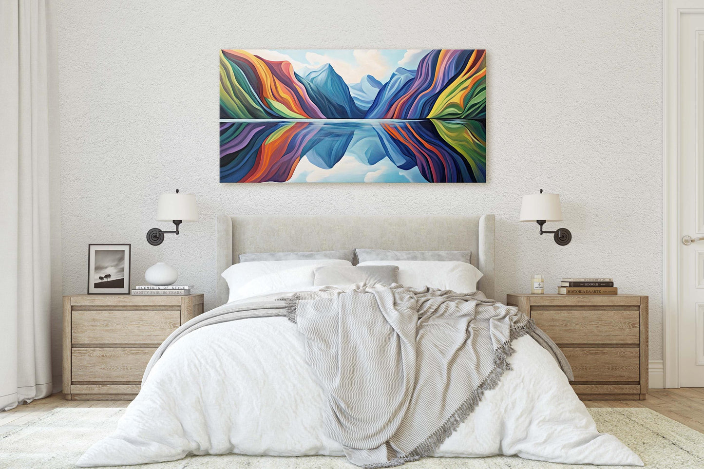 Abstract Mountains, Colorful Art, Scandinavian Art, Contemporary Art