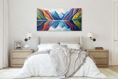 Abstract Mountains, Colorful Art, Scandinavian Art, Contemporary Art