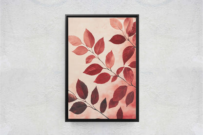 Leaves In Autumn, Red Burgundy Hues, Contemporary Leaves