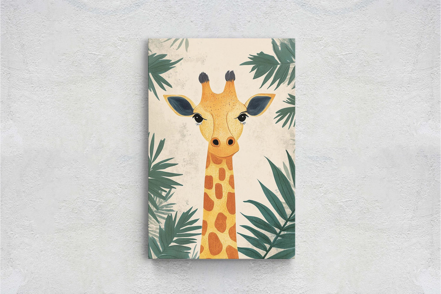 Giraffe Portrait, Cute Giraffe Print, Giraffe Jungle