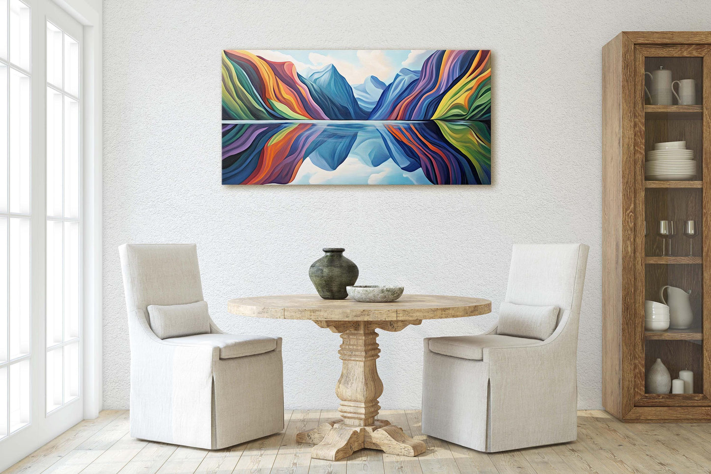 Abstract Mountains, Colorful Art, Scandinavian Art, Contemporary Art