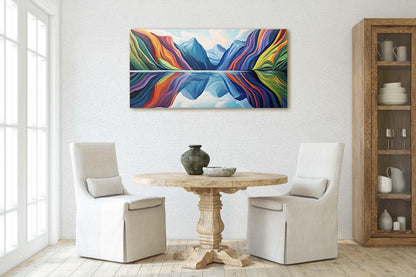 Abstract Mountains, Colorful Art, Scandinavian Art, Contemporary Art