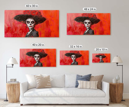 Day of the Dead, Mexican Art, Skeleton, Maximalist Print