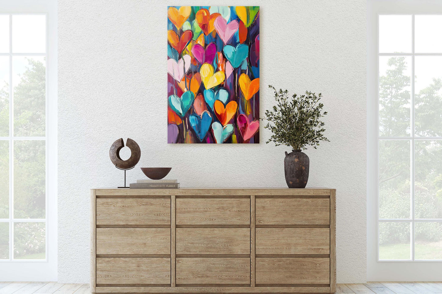 Hearts Unbound, Colorful Hearts, Pop Art, Graffiti Print