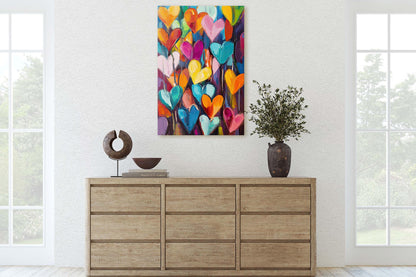 Hearts Unbound, Colorful Hearts, Pop Art, Graffiti Print