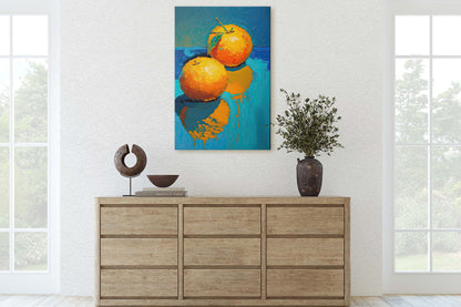 Oranges Painting, Still Life, Contemporary, Modern Decor, Food Decor, Kitchen Art, Dining room, Ready to Hang, Large Print, Traditional