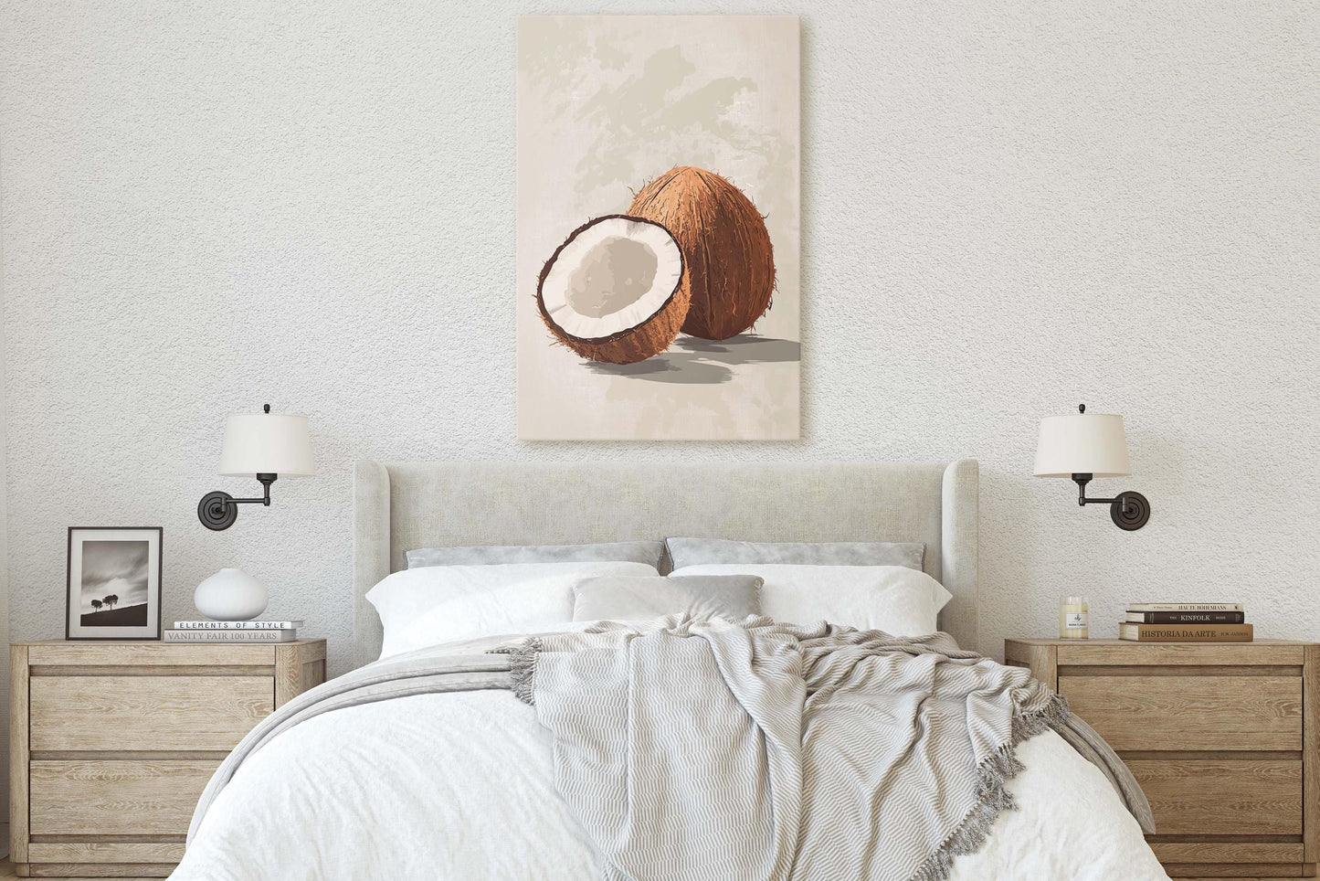 Coconut Print, Coconut Still life, Food Decor, Bahamas Decor, Tiki Decor