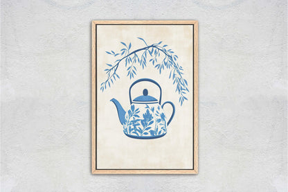 China Teapot, Willow Pattern Art, Japanese Teapot, Asian Decor